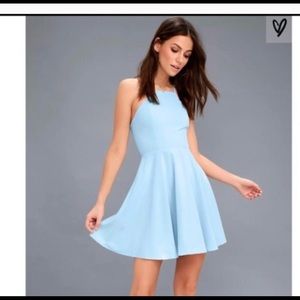 Lulus light blue skater dress